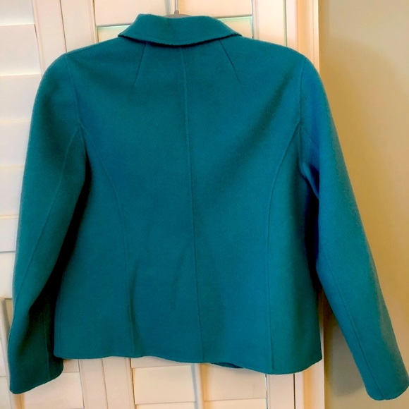 NWT Talbots Turquoise Plush Wool Jacket - Picture 3 of 5